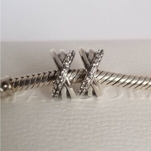 2 PANDORA Spacers Galaxy Sterling Silver in a gift box #189